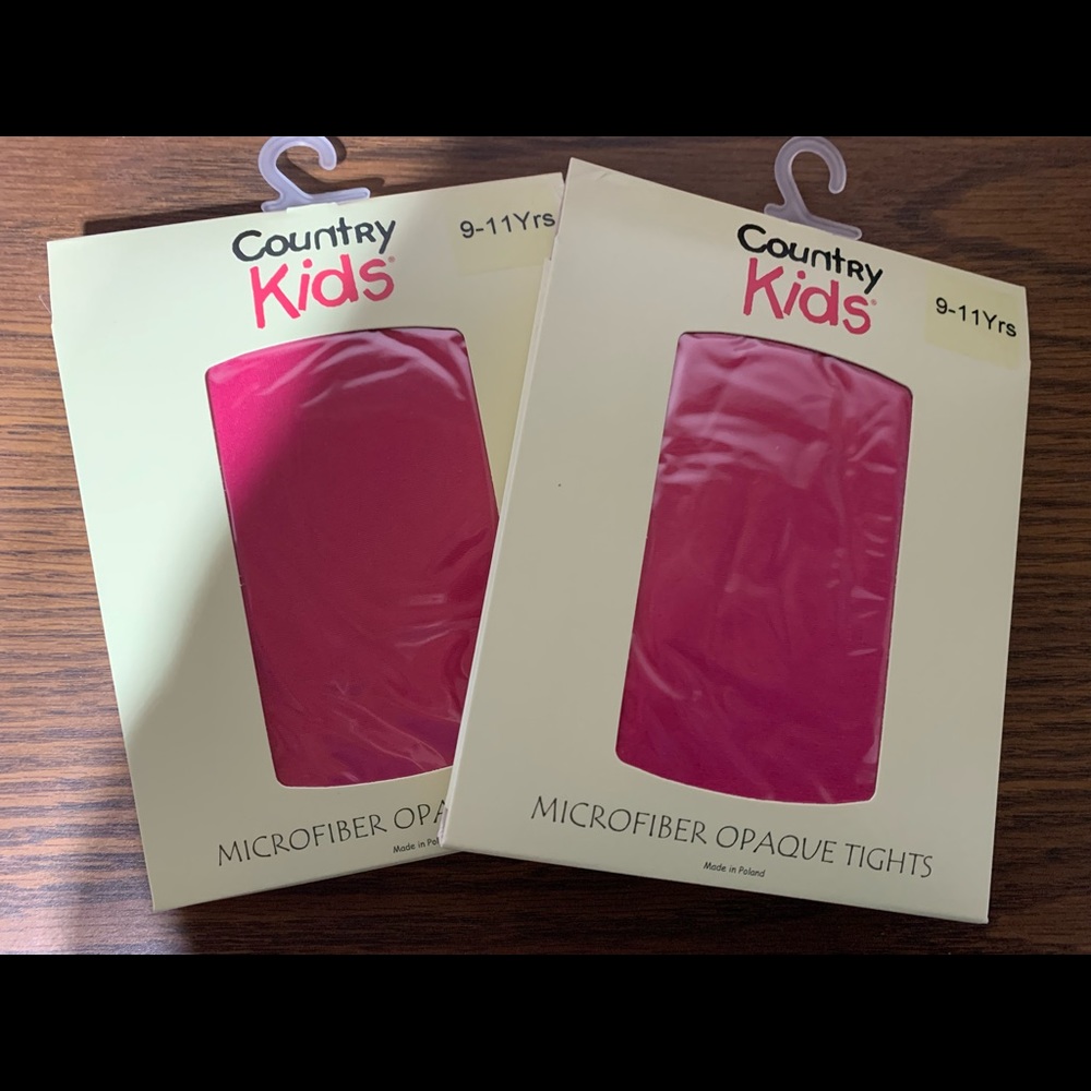Girls Tights - Pink - 9-11yrs